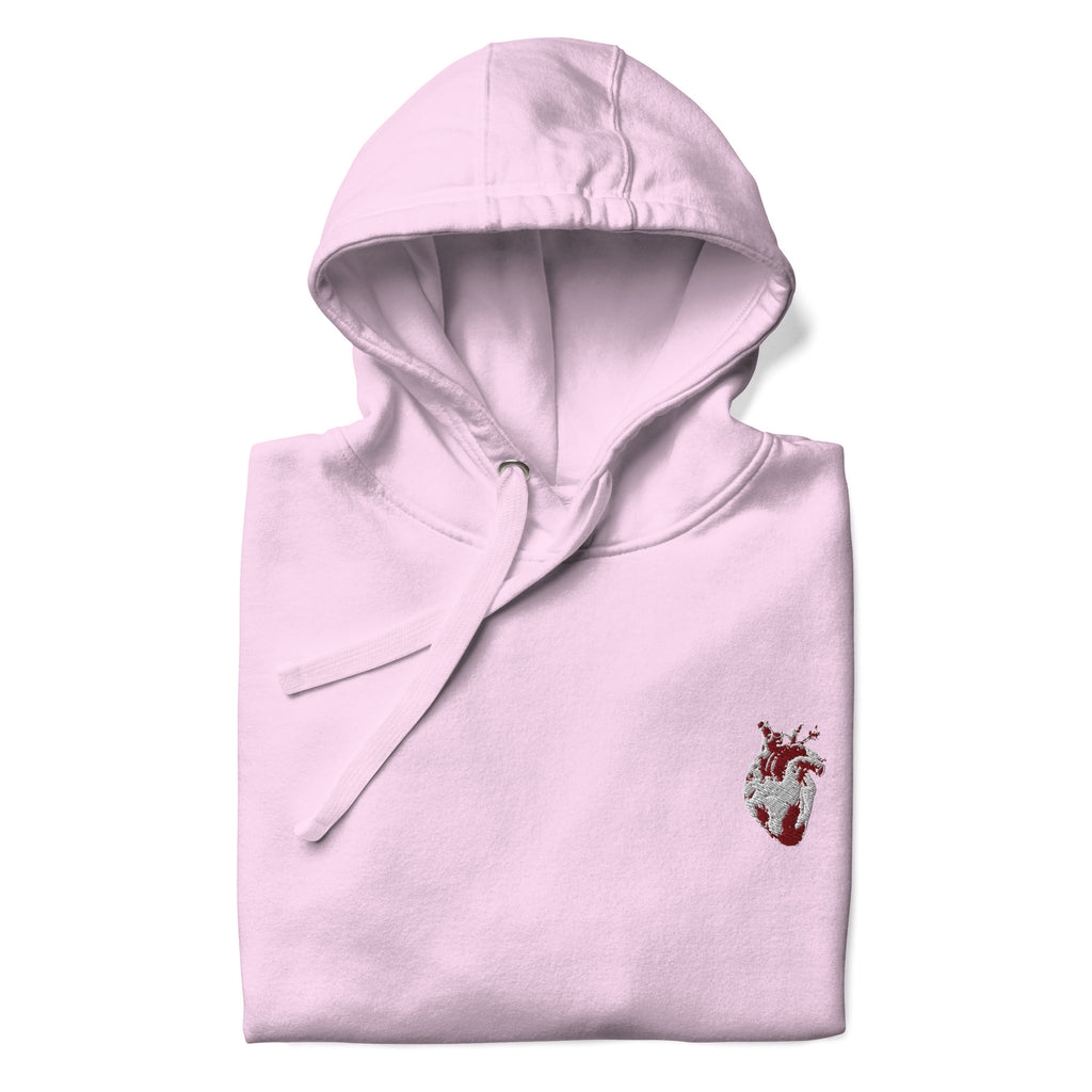 Atomic Heart Hoodie - Maroon & White Embroidery
