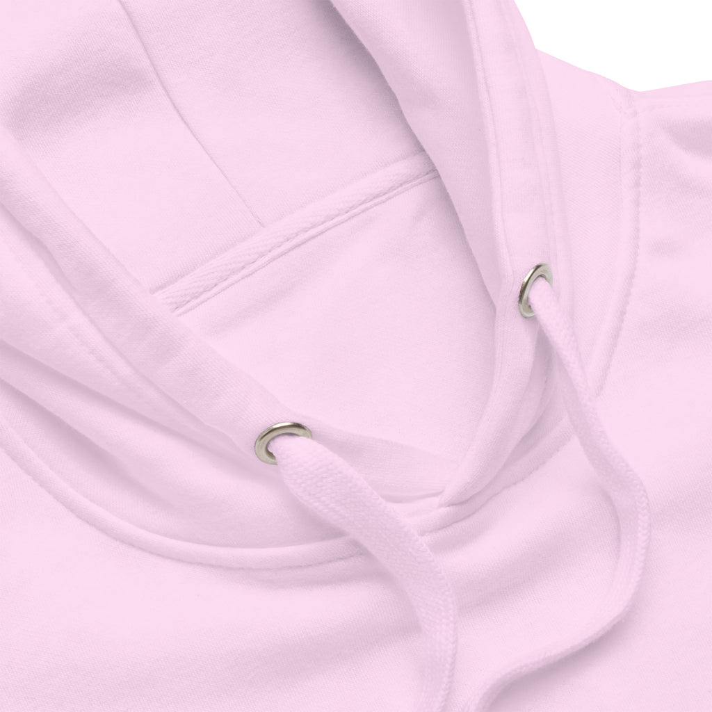 Iconic Heart Hoodie - Blue & White Embroidery