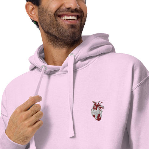 Atomic Heart Hoodie - Maroon & White Embroidery
