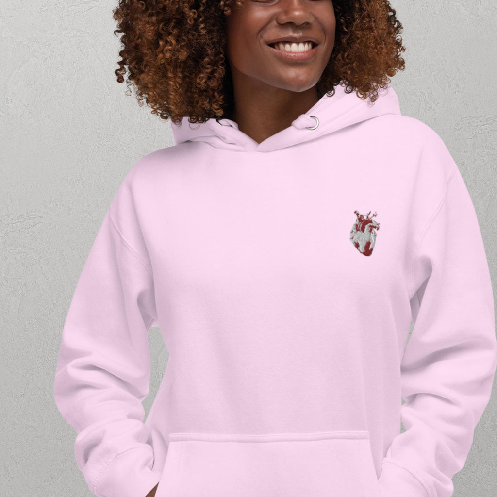 Atomic Heart Hoodie - Maroon & White Embroidery