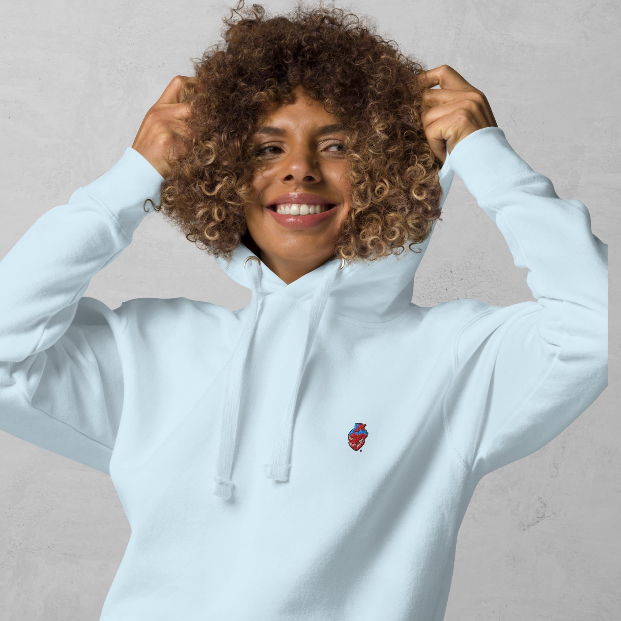 The Heart Embroidered Unisex Hoodie