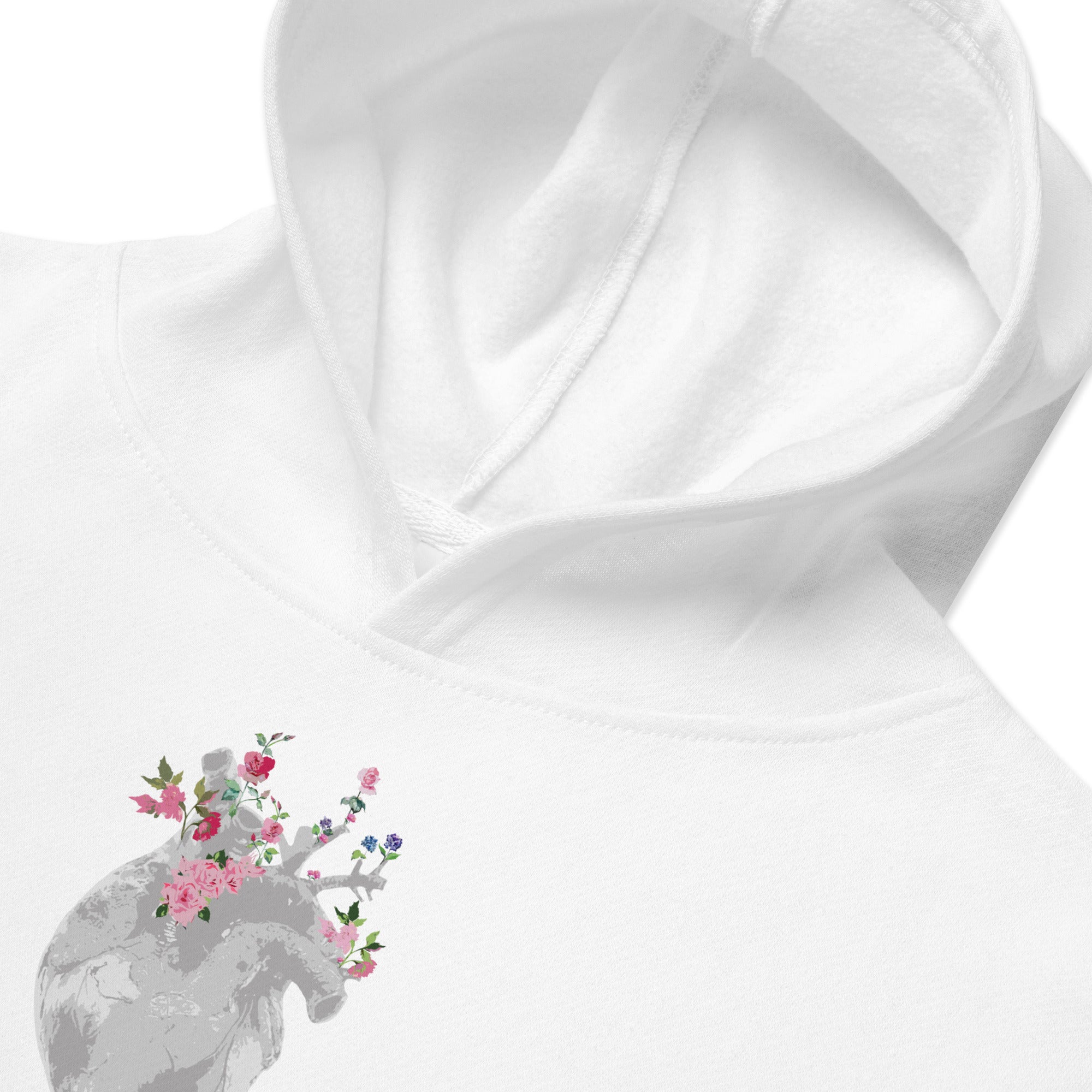 Soft Bloom Heart Kids fleece Hoodie