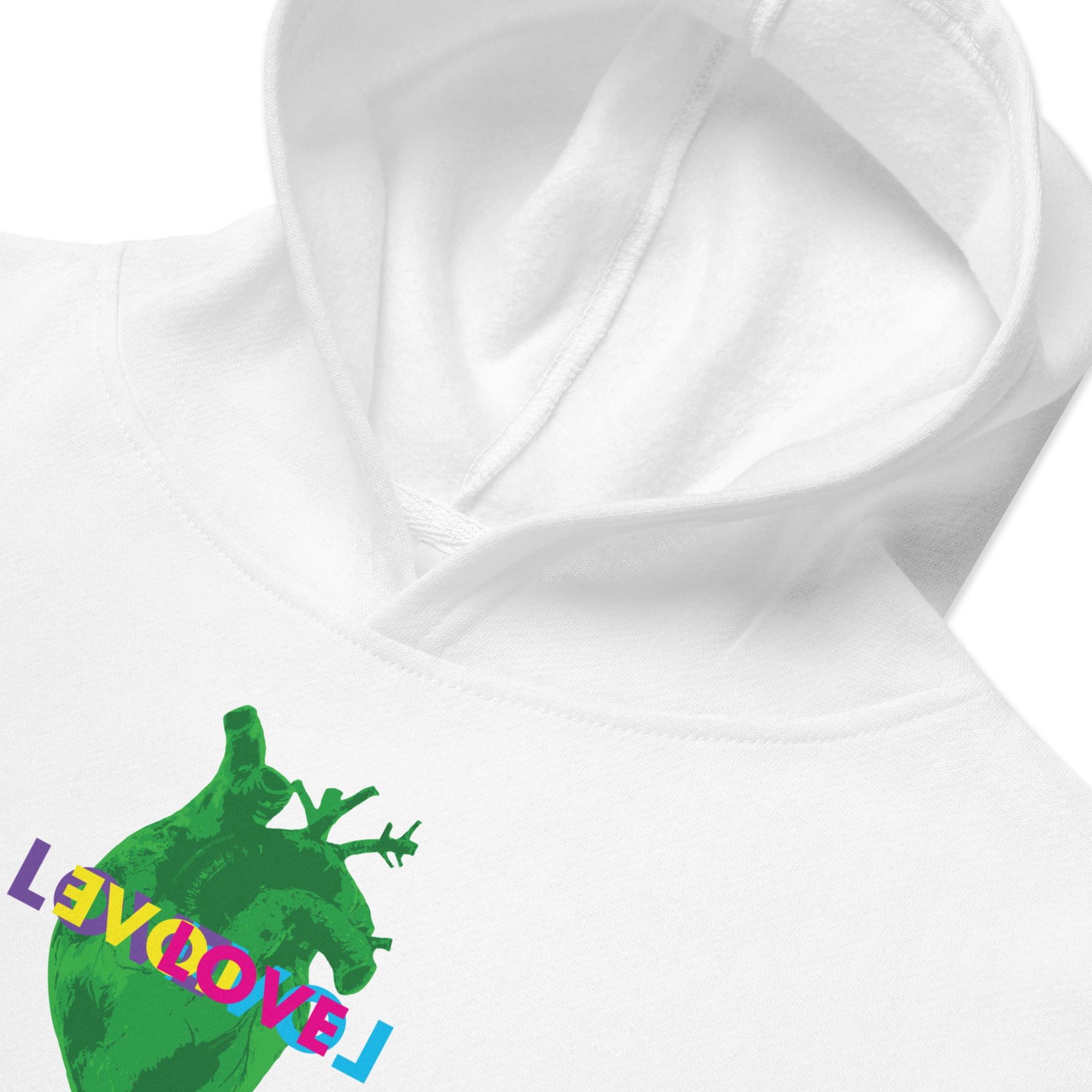 Reversed Love Heart Kids fleece Hoodie