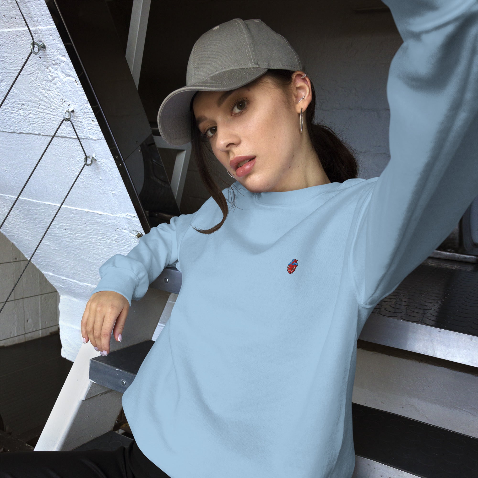 Nova Heart Classic Sweatshirt - Embroidered