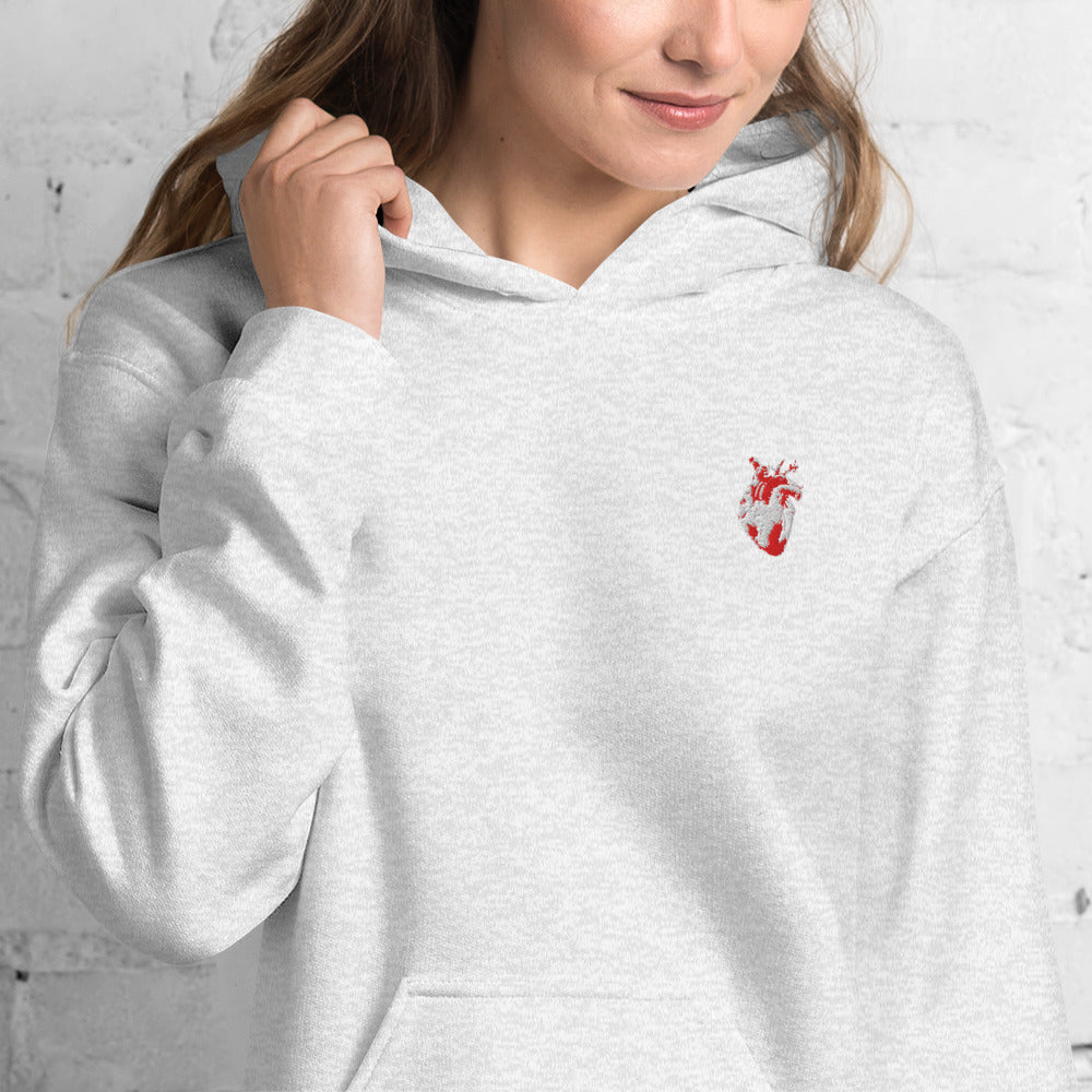 Atomic Heart Classic Hoodie - Red & White Embroidery