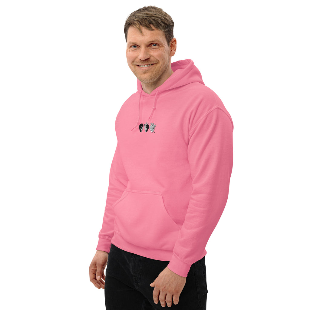 Metamorphosis Classic Hoodie - Black & White Embroidery