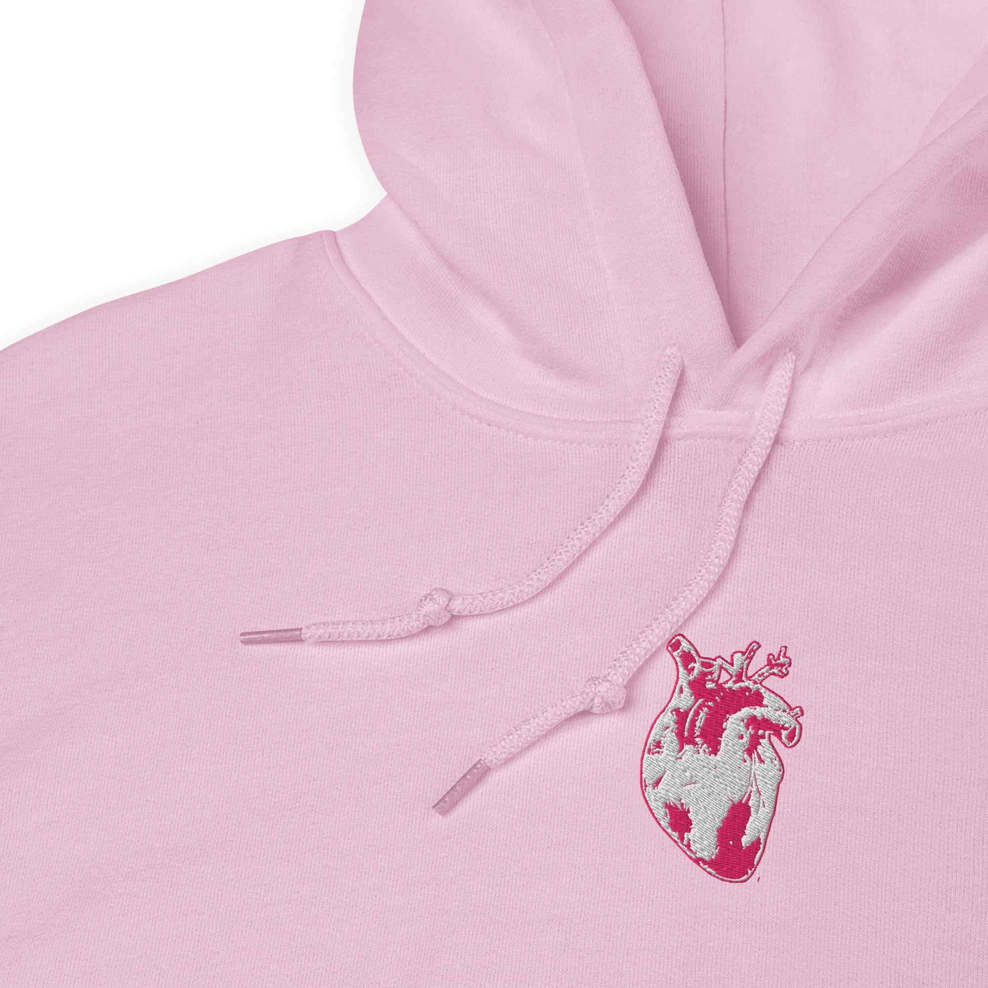 Atomic Heart Unisex Hoodie -Pink & White Embroidery