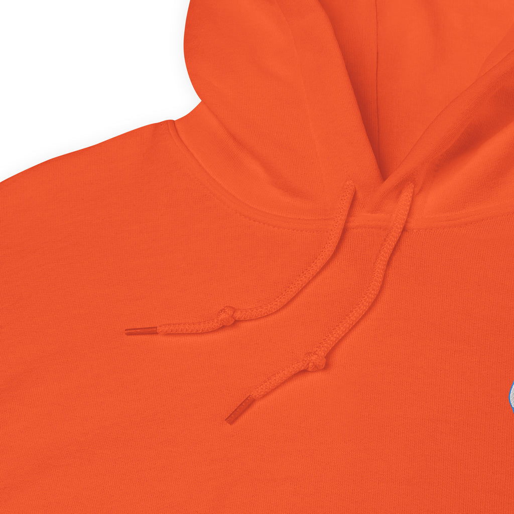 Iconic Heart Classic Hoodie - White & Blue Embroidery