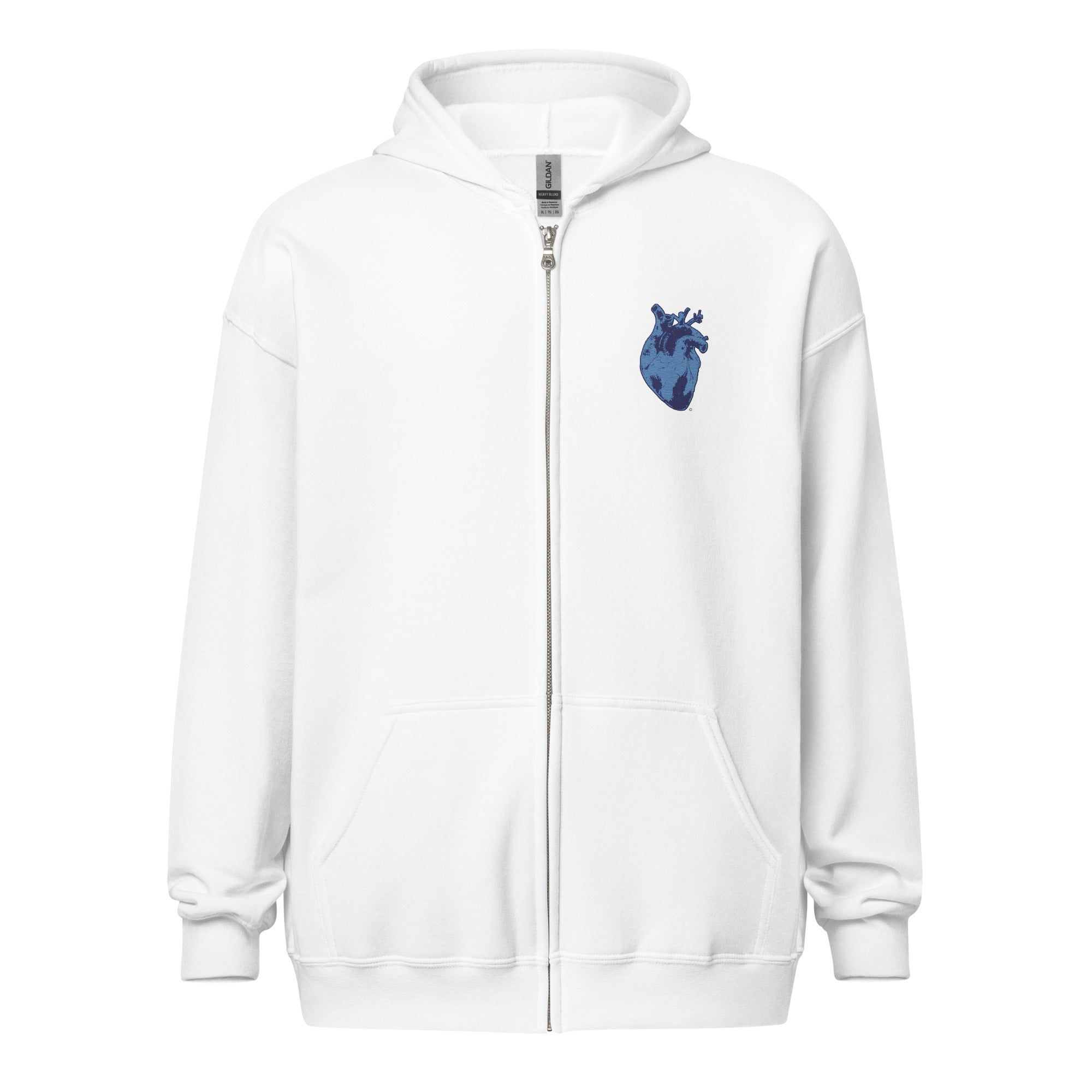 Atomic Heart Embroidered Unisex Zip Hoodie -Navy & Blue