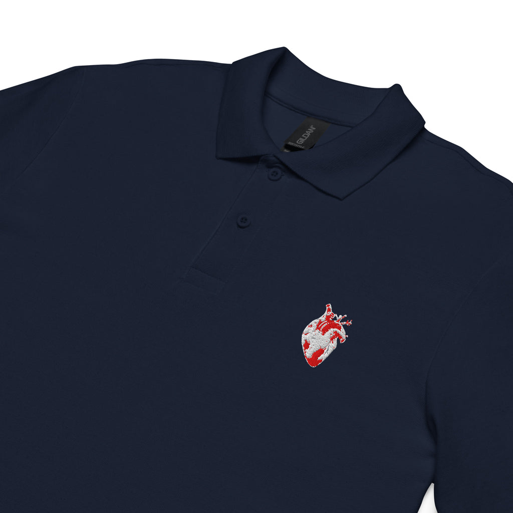 Atomic Heart Pique polo shirt - Red & White Embroidery