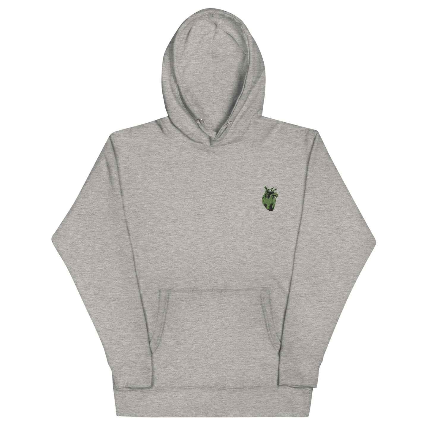 Embroidered Green Heart #2 Unisex Hoodie