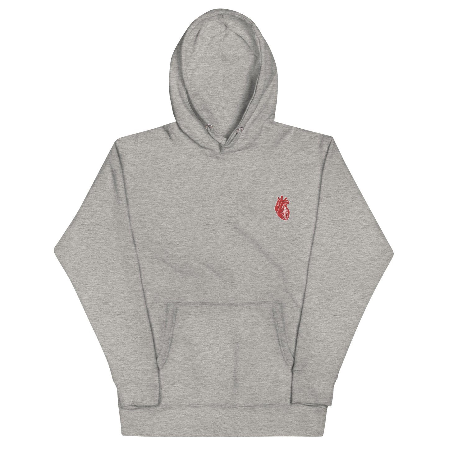 Embroidered Red&White Heart Unisex Hoodie