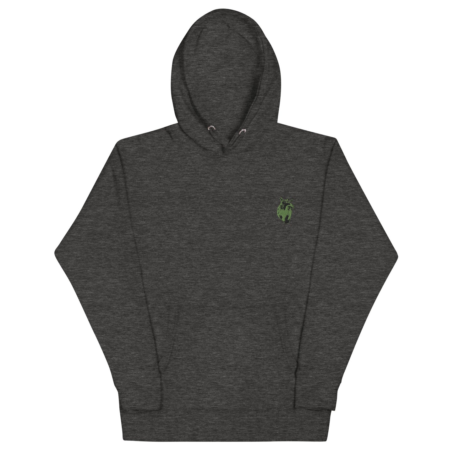 Embroidered Green Heart #2 Unisex Hoodie