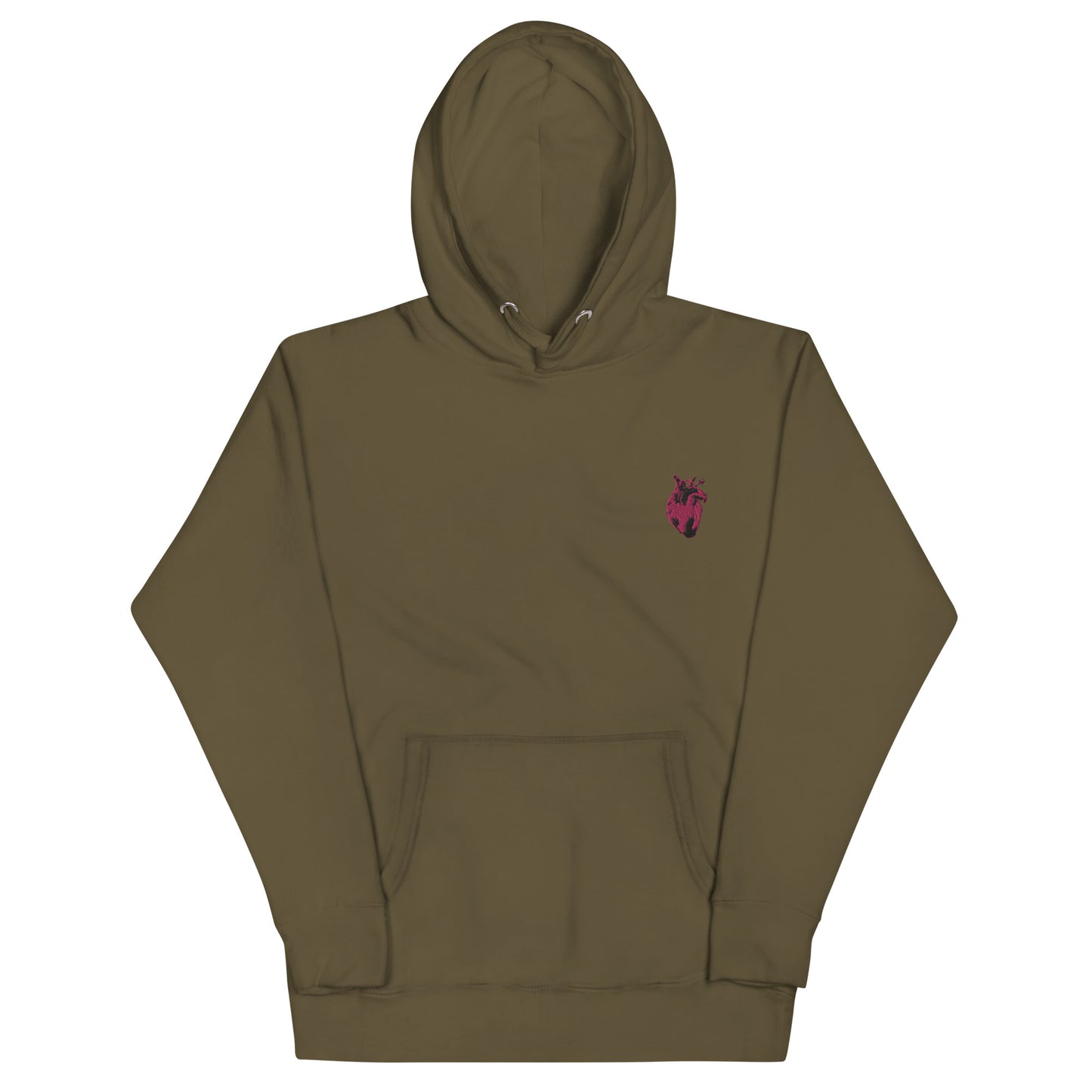 Embroidered Pink Heart #2 Unisex Hoodie