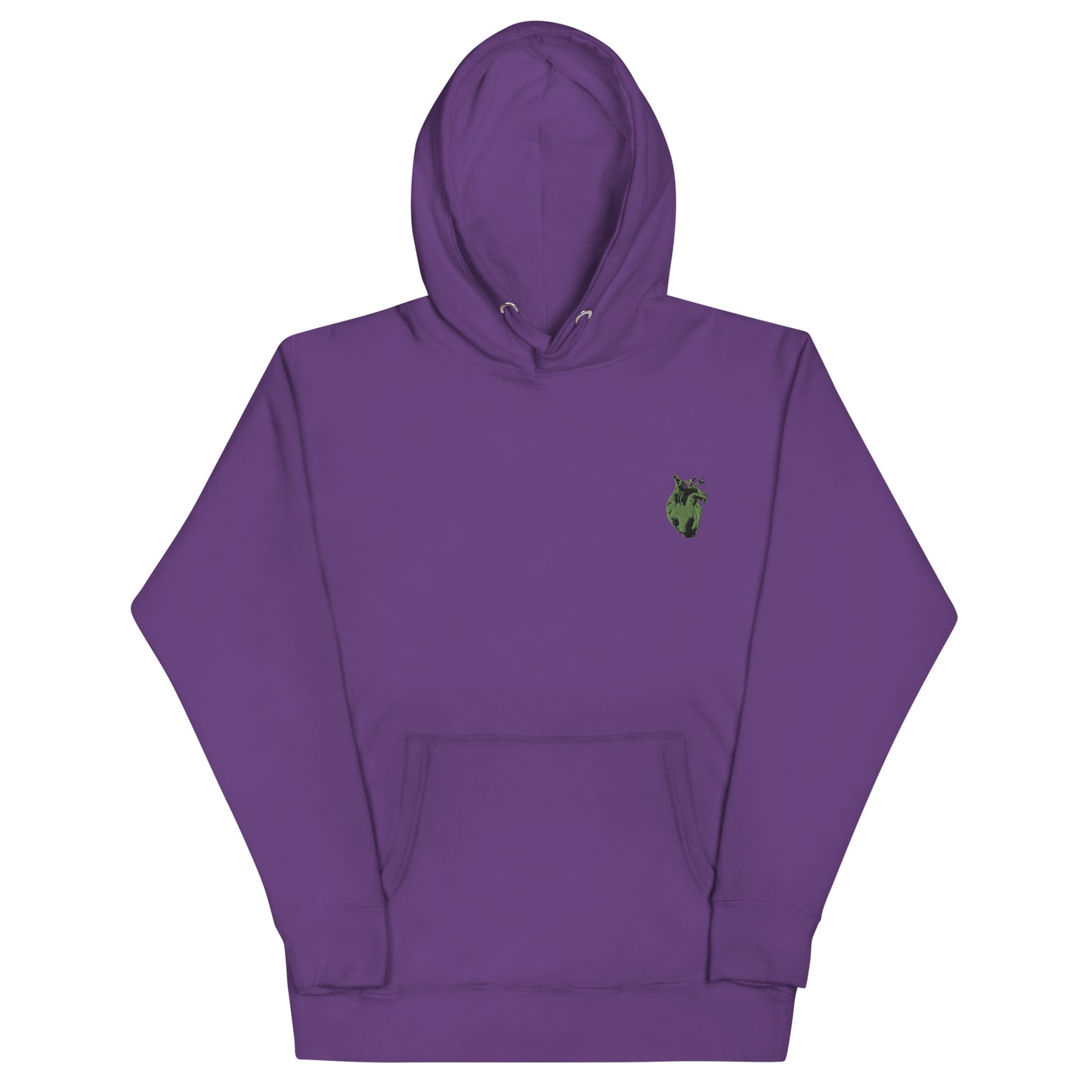 Embroidered Green Heart #2 Unisex Hoodie