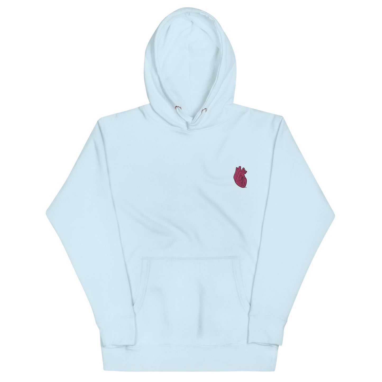 Embroidered Pink Heart Unisex Hoodie