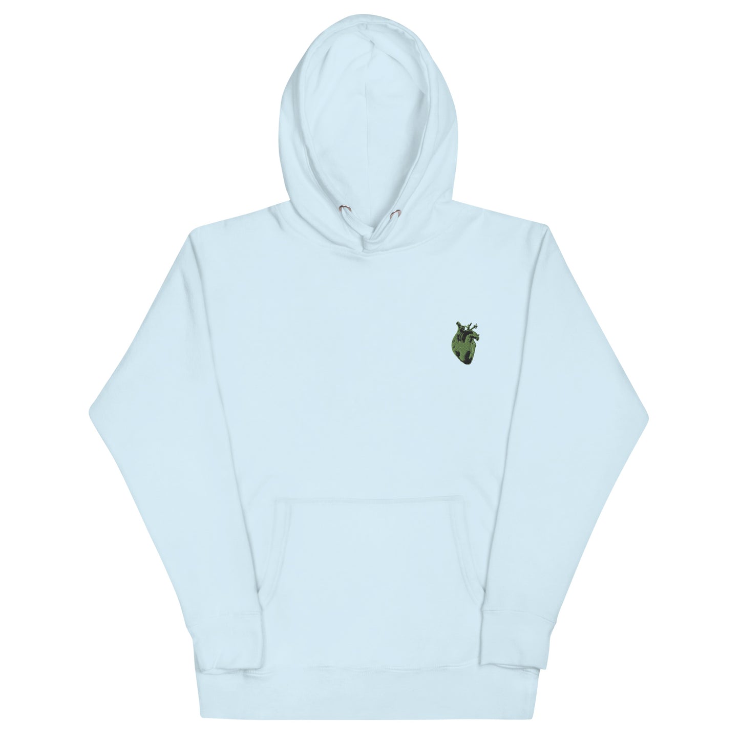 Embroidered Green Heart #2 Unisex Hoodie