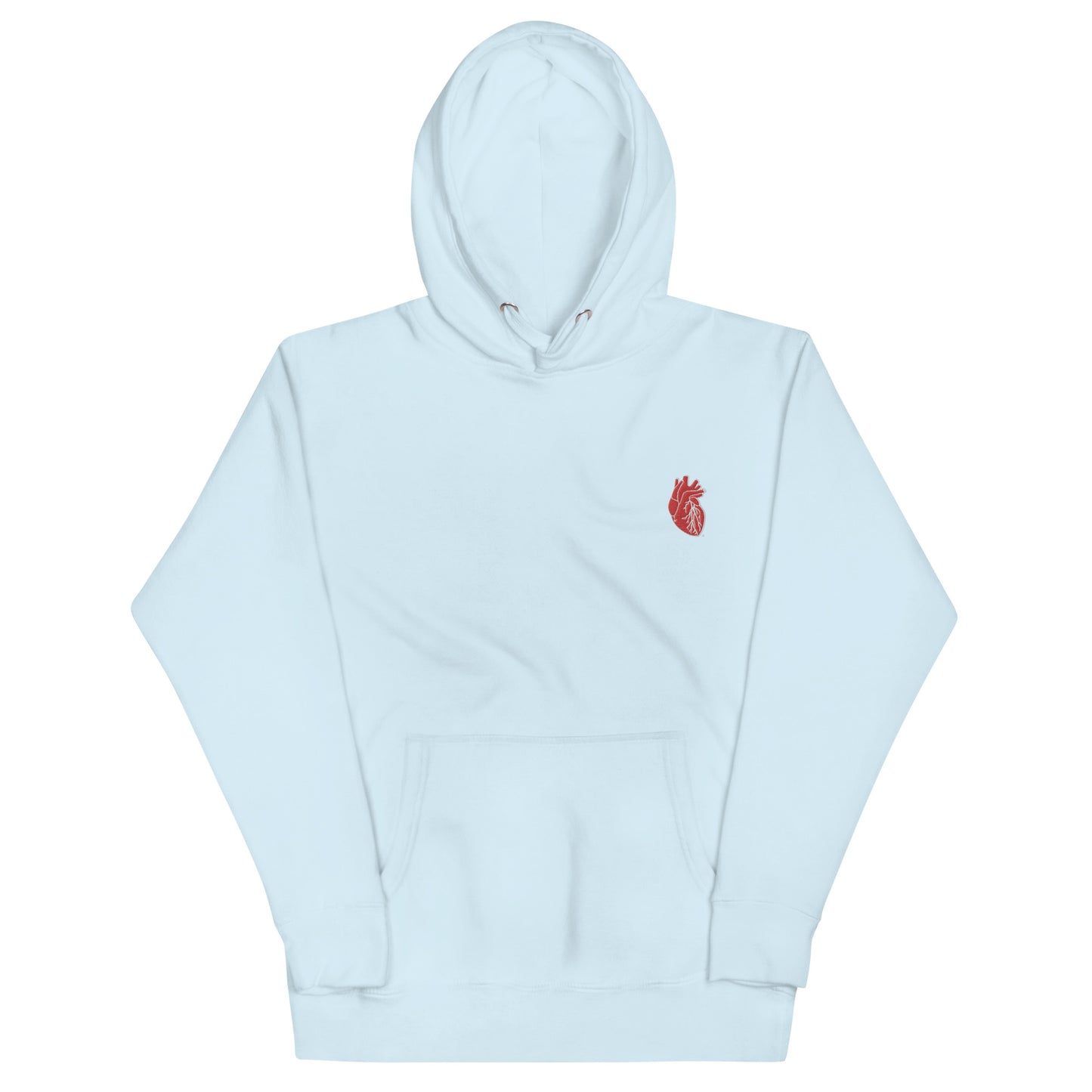 Embroidered Red&White Heart Unisex Hoodie