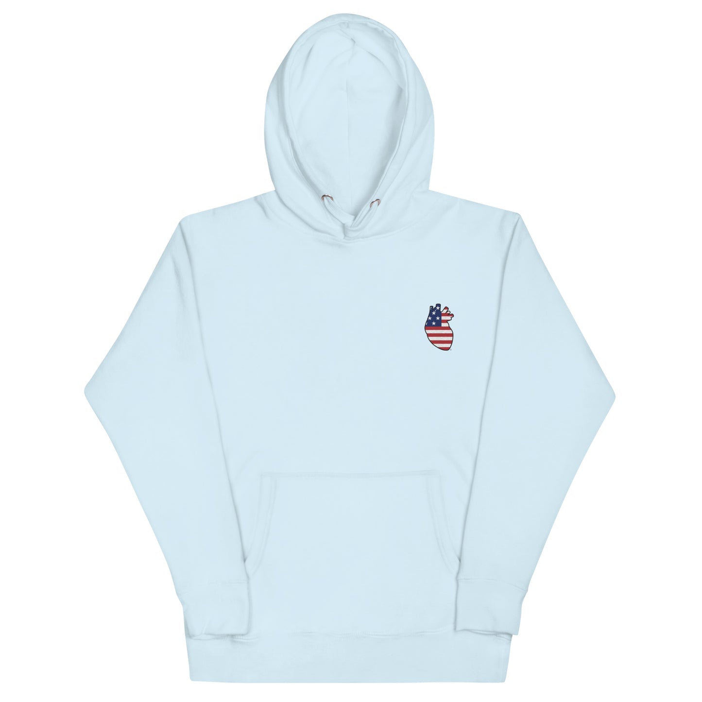 Embroidered American Heart Unisex Hoodie