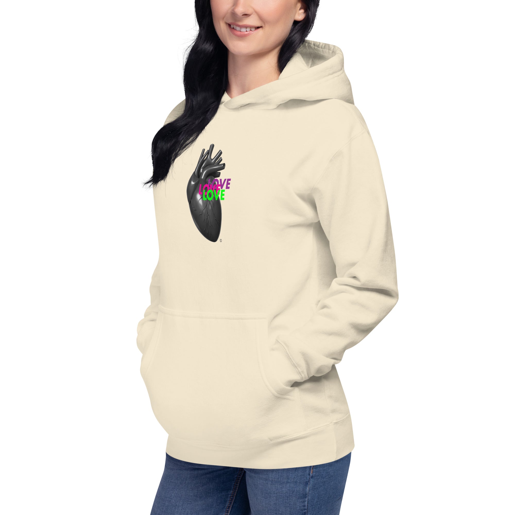 Iconic Dark Love Contrast Hoodie