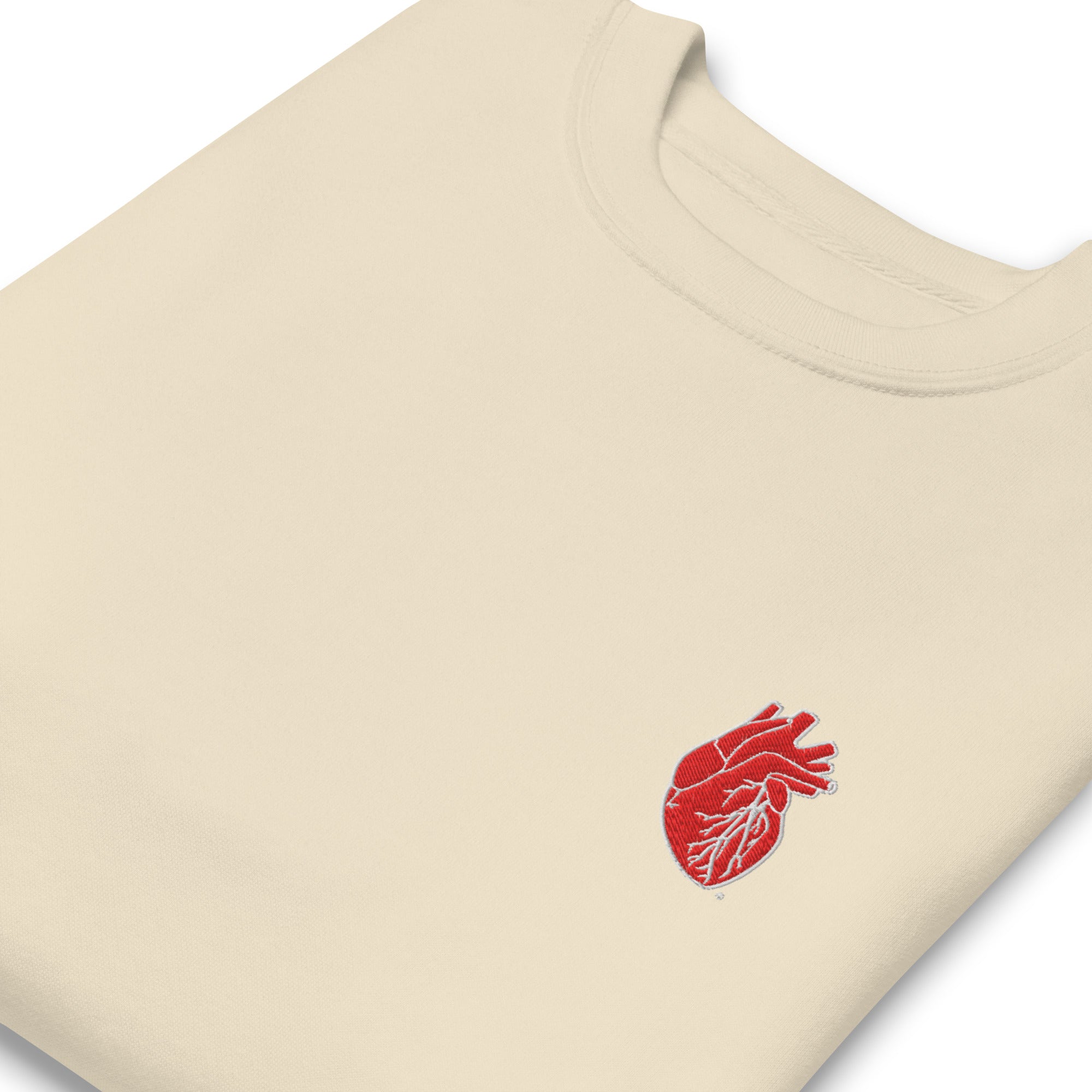 Iconic Heart Sweatshirt - Red & White Embroidery