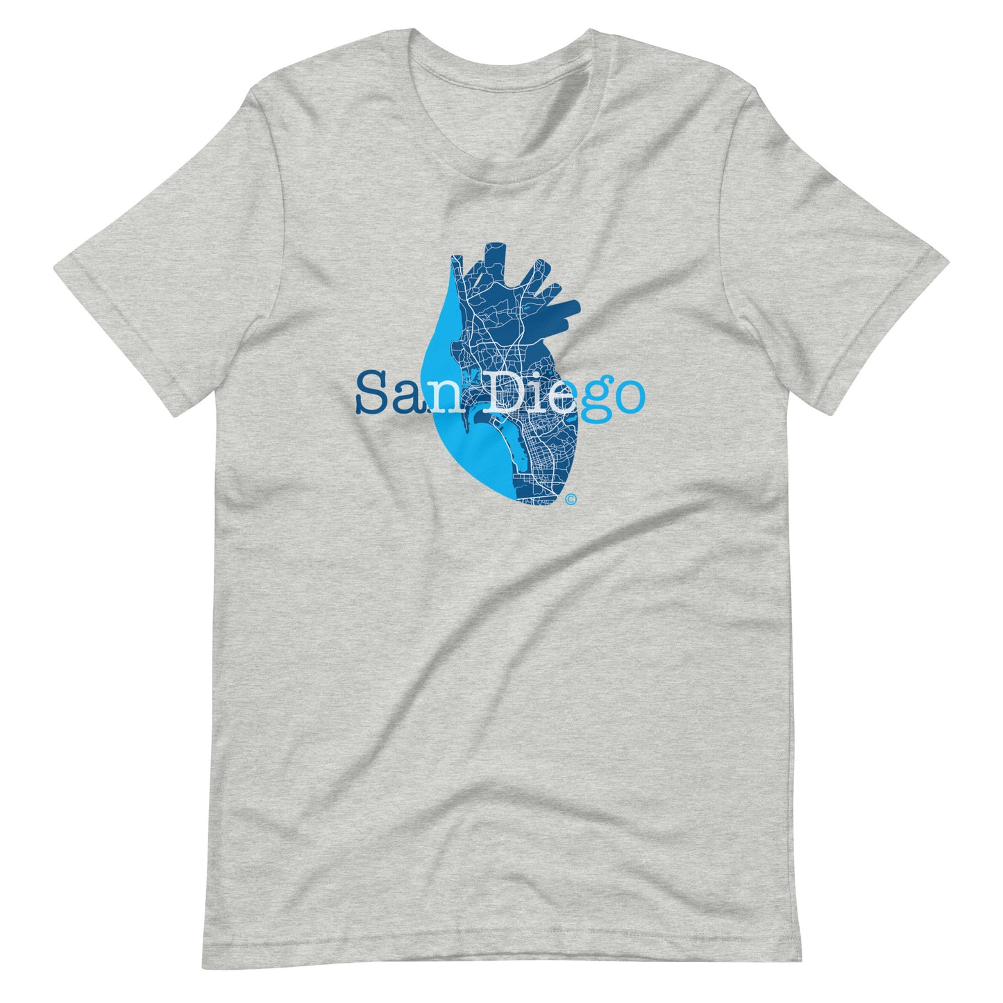 San Diego Heart (Bis) Unisex t-shirt