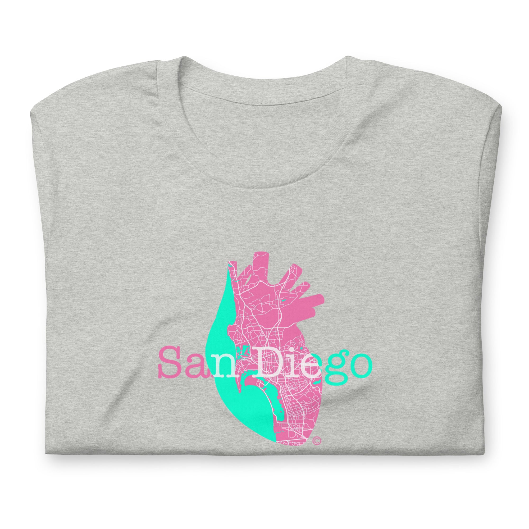 San Diego Pulse Heart #6 – Pink Coast Edition Tee - City Text