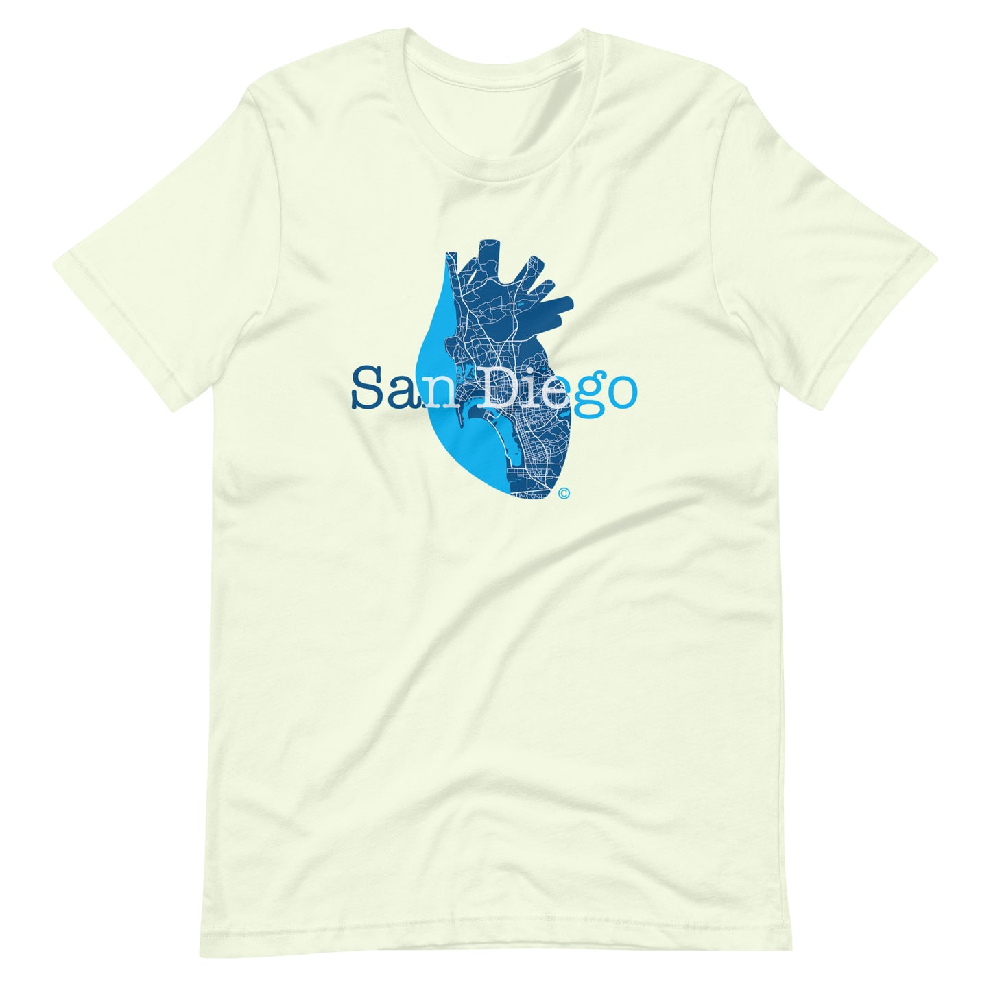 San Diego Heart (Bis) Unisex t-shirt