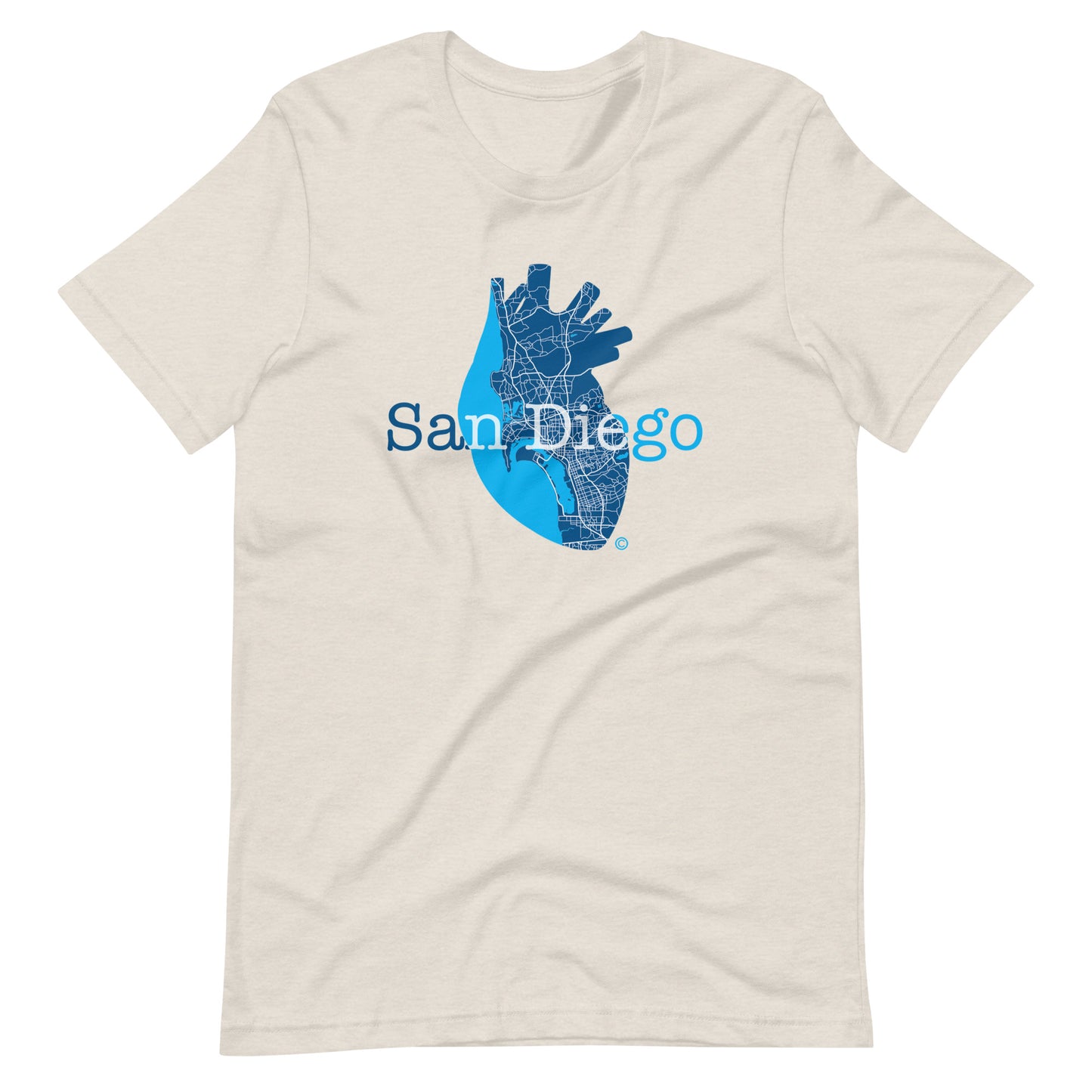 San Diego Heart (Bis) Unisex t-shirt