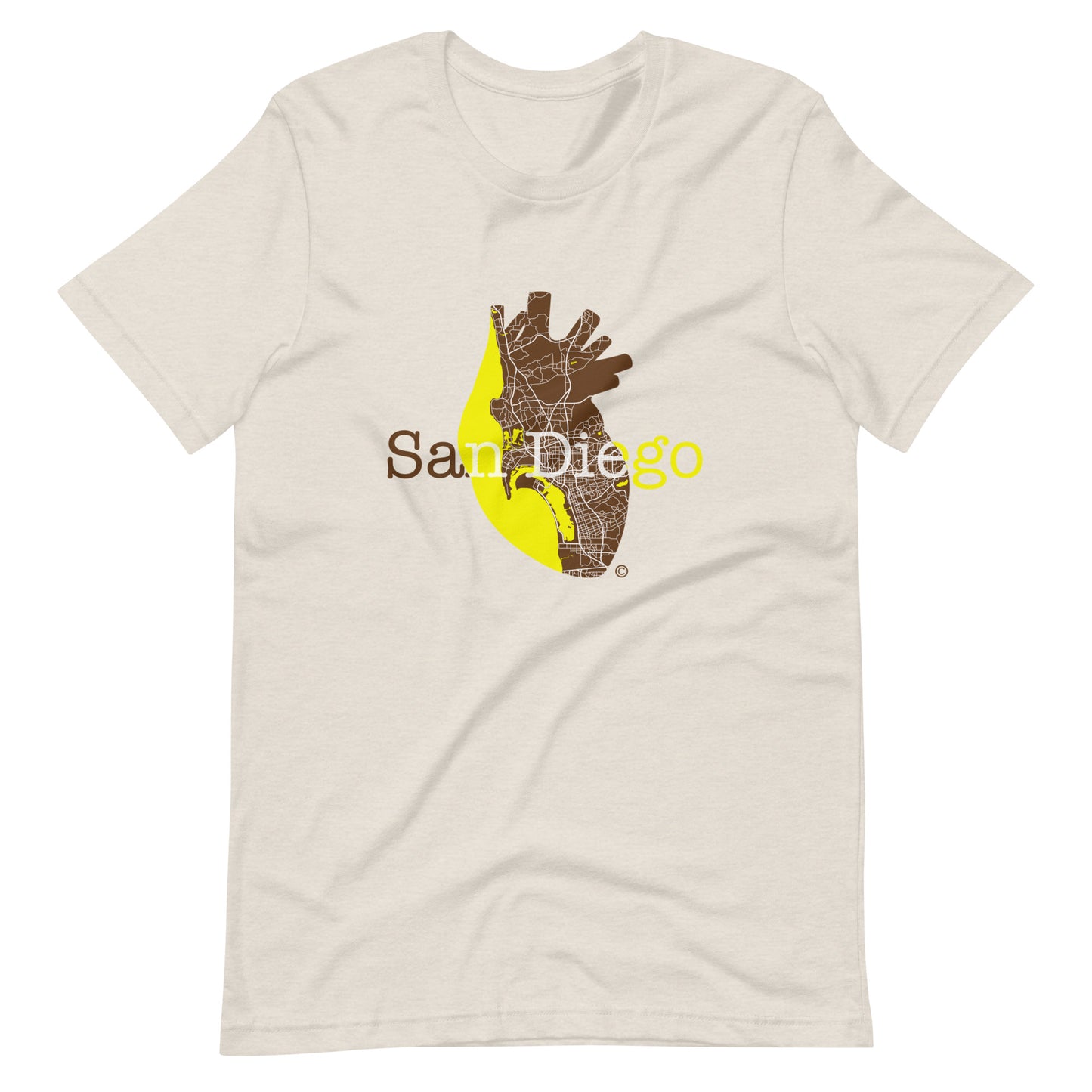 The San Diego Heart Unisex t-shirt