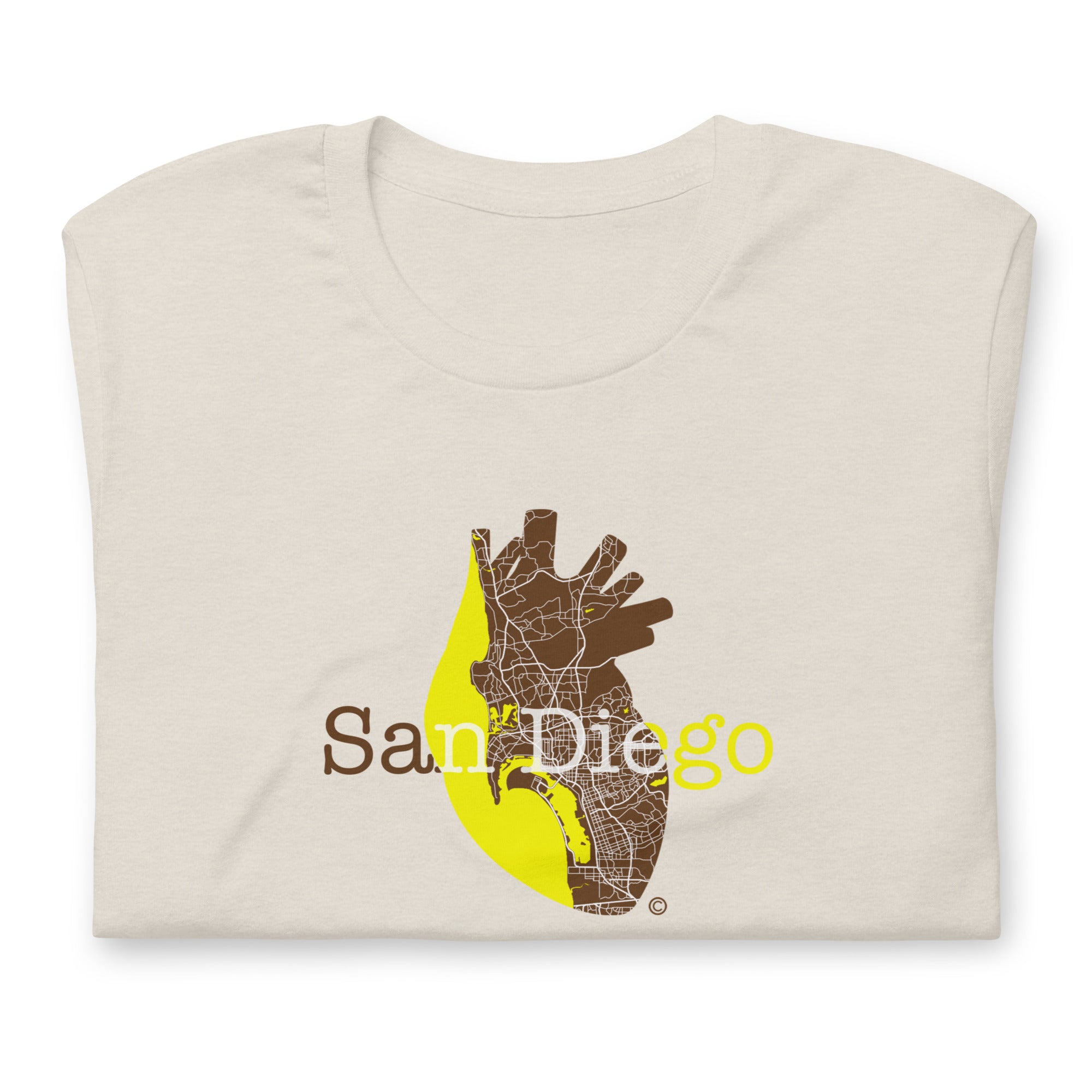 San Diego Pulse Heart #5 – Desert Pop Edition Tee - City Text