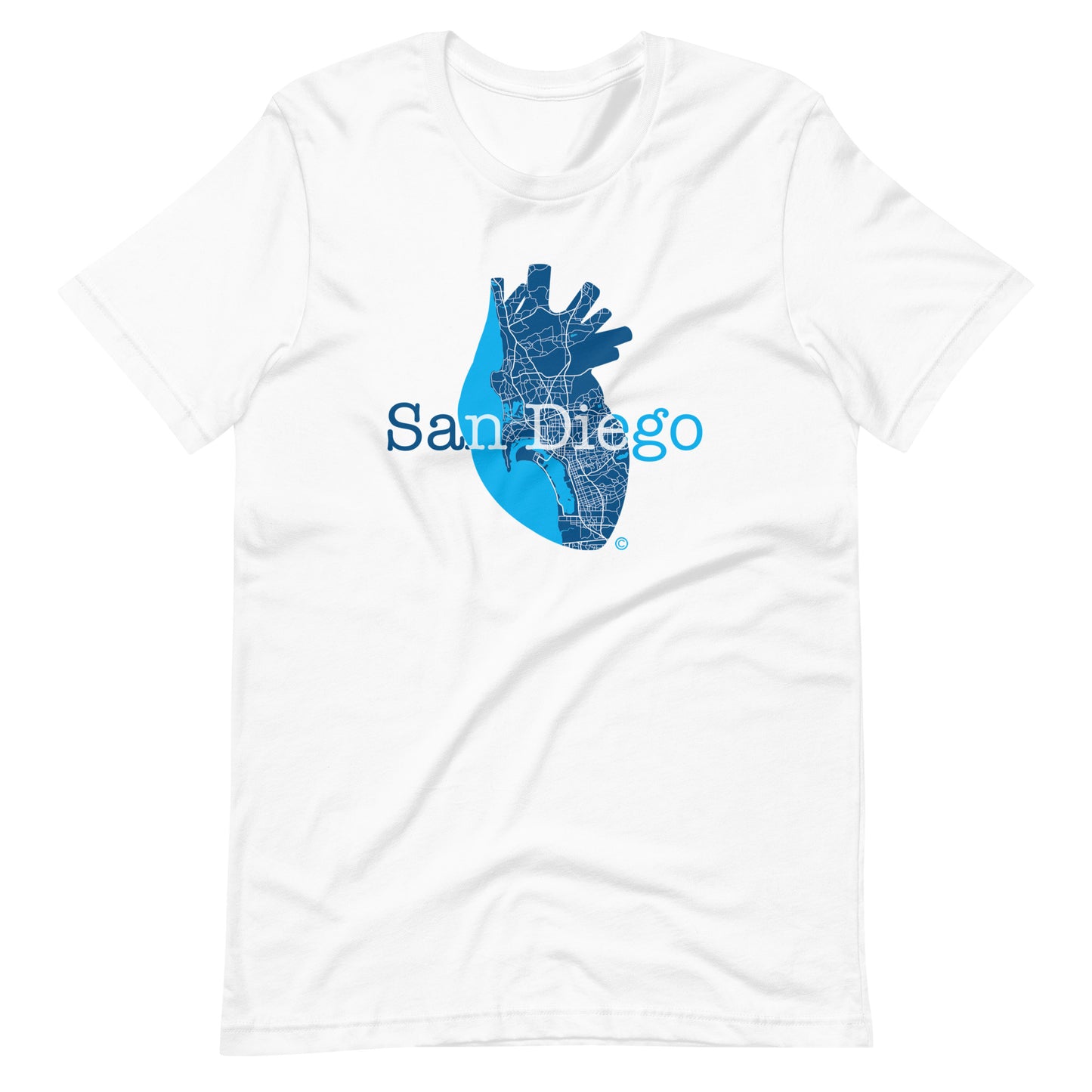 San Diego Heart (Bis) Unisex t-shirt