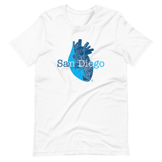 San Diego Heart (Bis) Unisex t-shirt