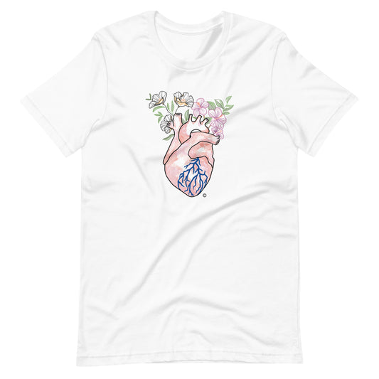 Flower heart Unisex t-shirt