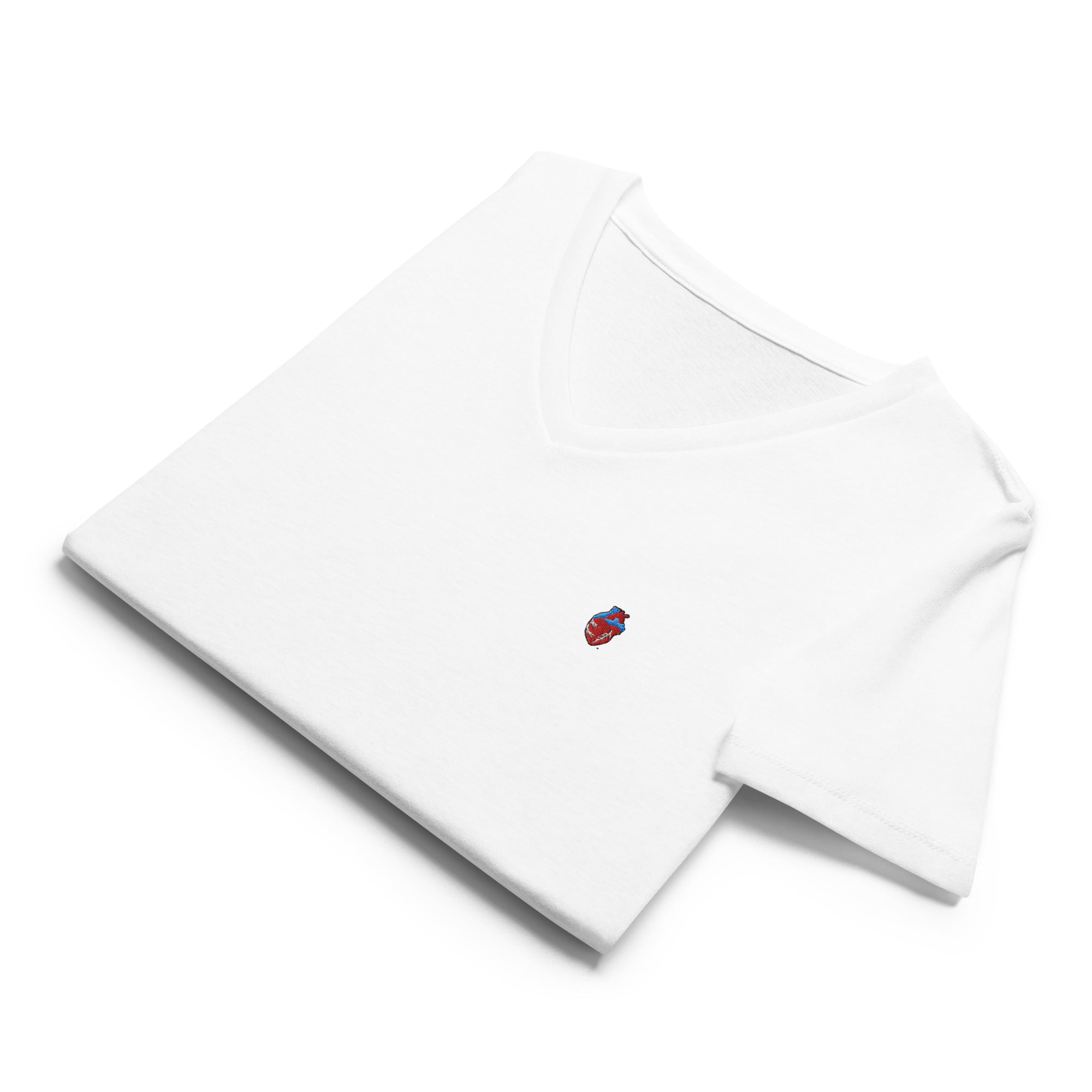 Nova Heart Relaxed V-Neck Embroidered Tee