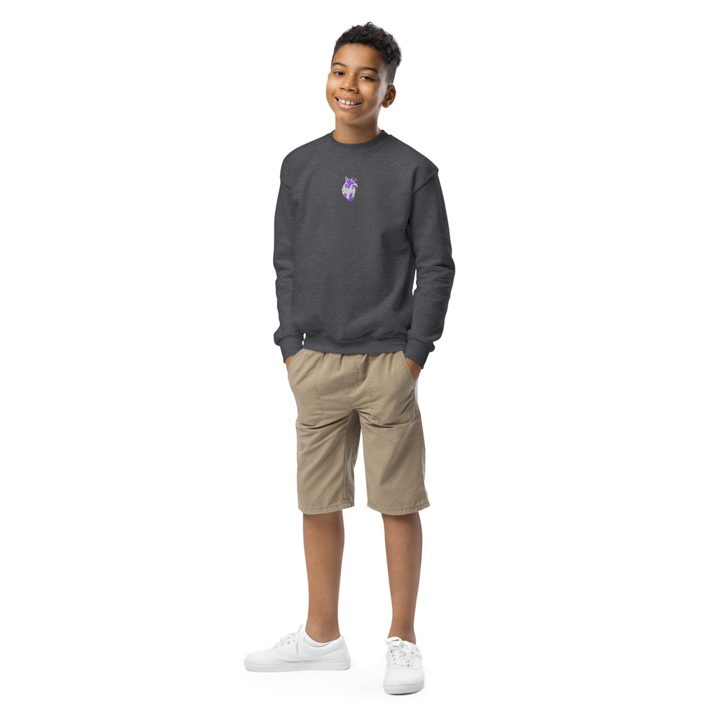 Atomic Heart Youth Sweatshirt - Purple & White Embroidery