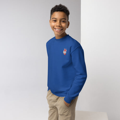 Atomic Heart Youth Sweatshirt - Red & White Embroidery