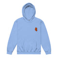 Iconic Heart Kids Hoodie - Orange & Black Embroidery