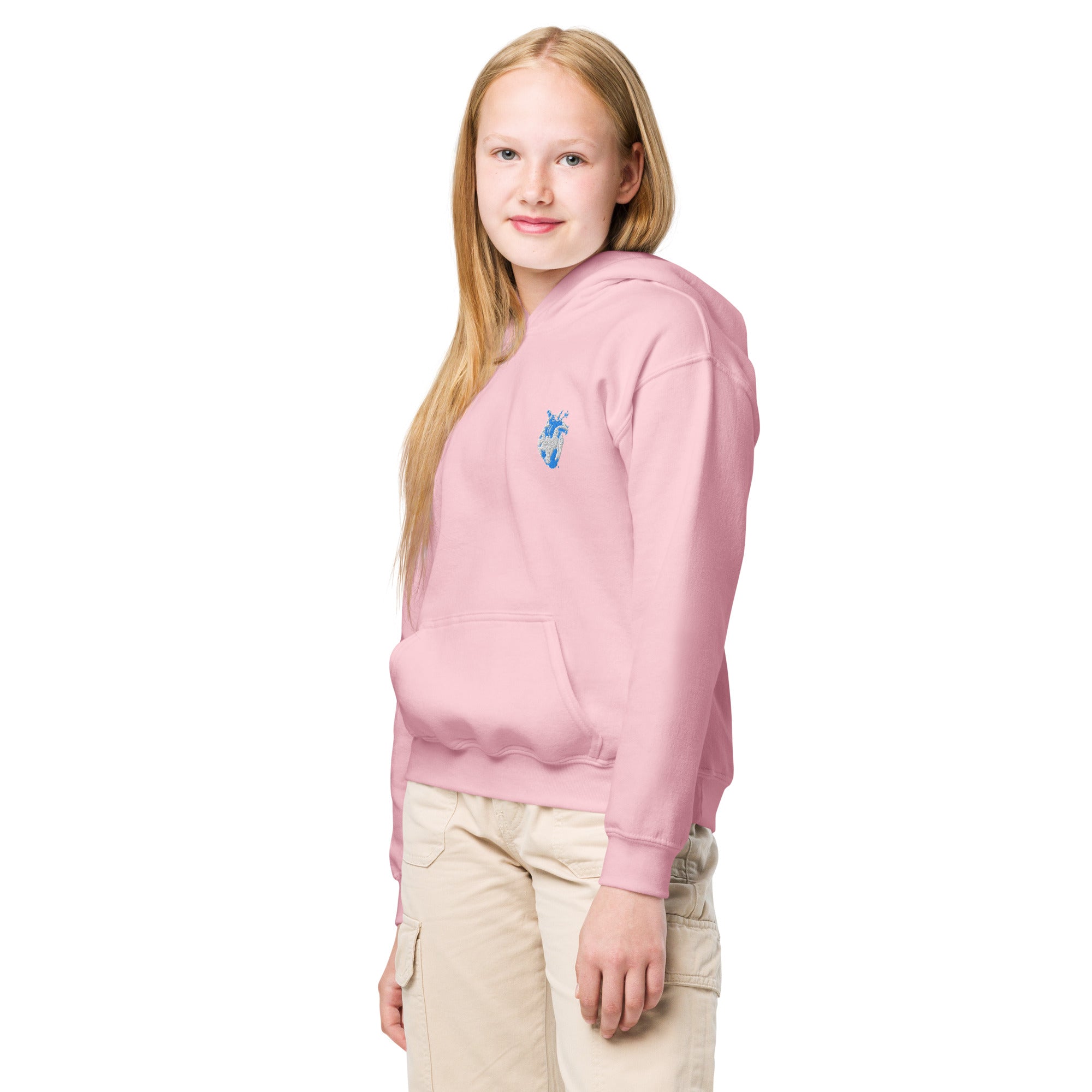 Atomic Heart Kids Hoodie - Blue & White Embroidery
