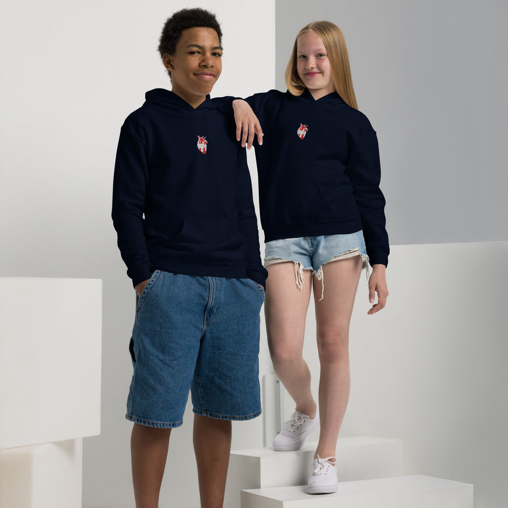 Atomic Heart Kids Hoodie - Red & White Embroidery