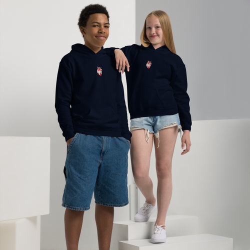 Atomic Heart Kids Hoodie - Red & White Embroidery