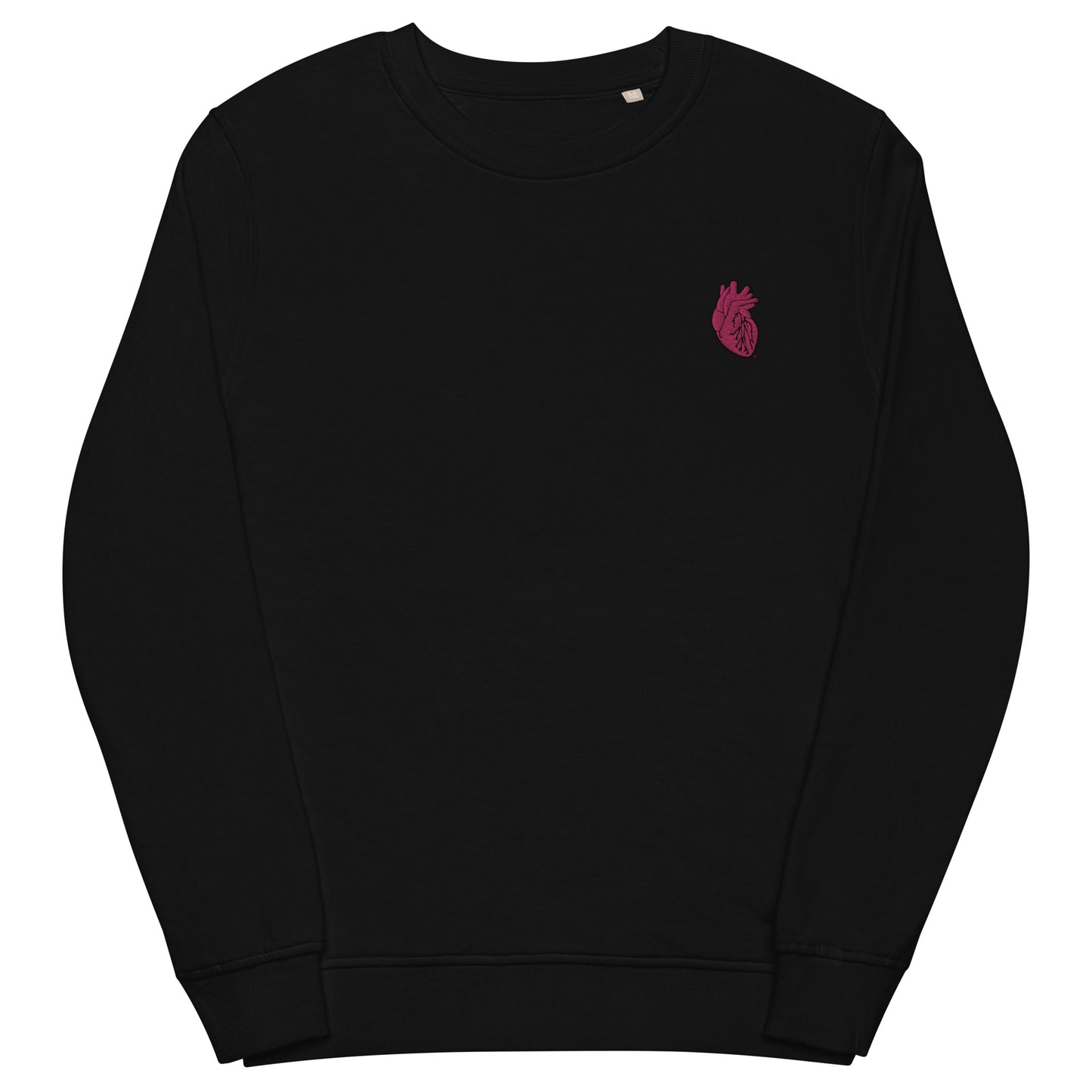 Embroidered Pink Heart Unisex organic sweatshirt