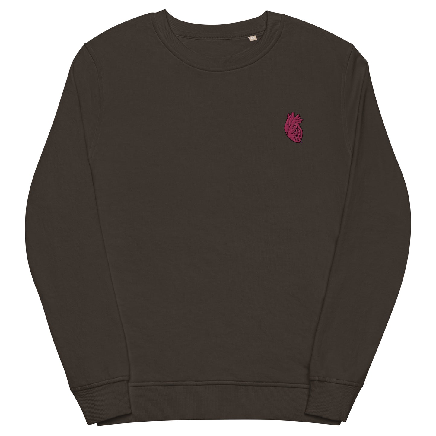 Embroidered Pink Heart Unisex organic sweatshirt