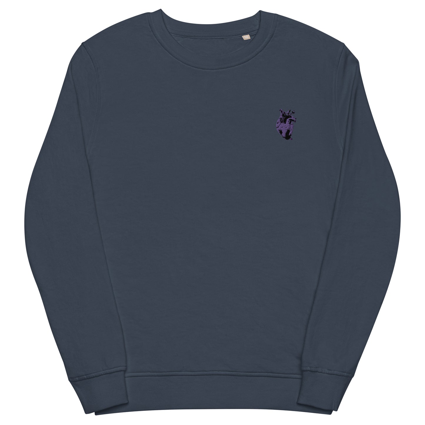 Embroidered Purple Heart #2 Unisex organic sweatshirt