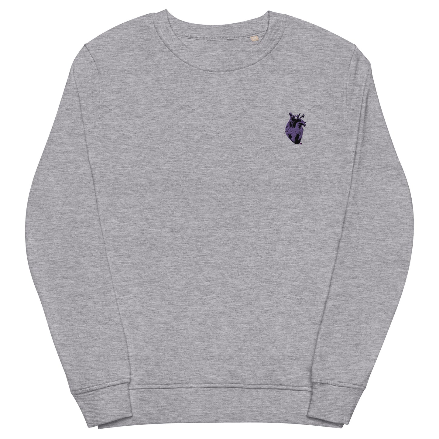 Embroidered Purple Heart #2 Unisex organic sweatshirt