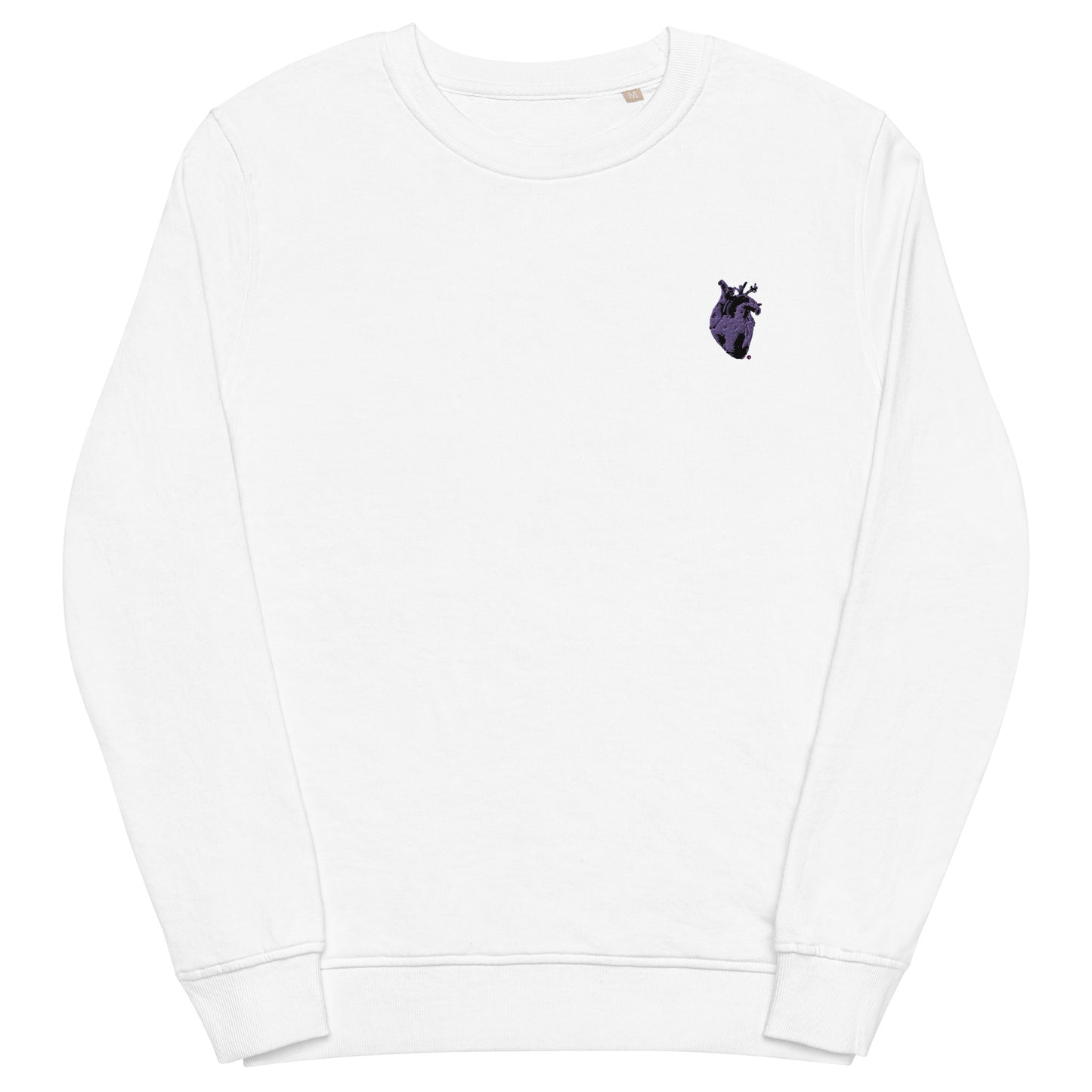 Embroidered Purple Heart #2 Unisex organic sweatshirt